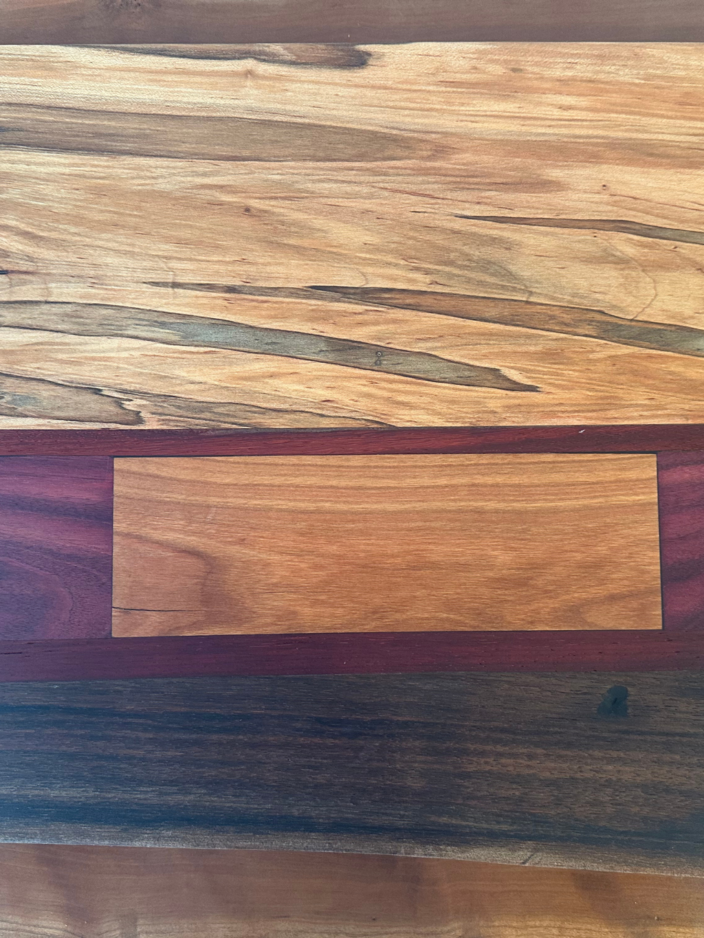 Living with Walnut Plaid and Ambrosia Cutting Board
