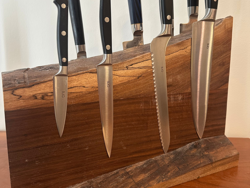 The Walnut Living Large Magnetic Knife Board