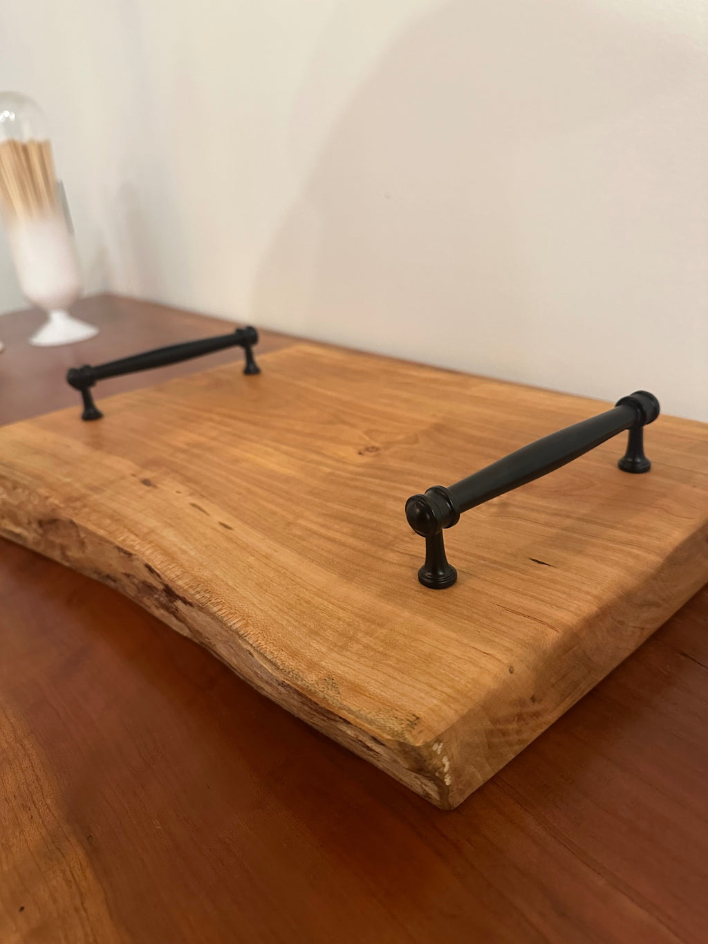 One Live Edge Cherry Serving Board