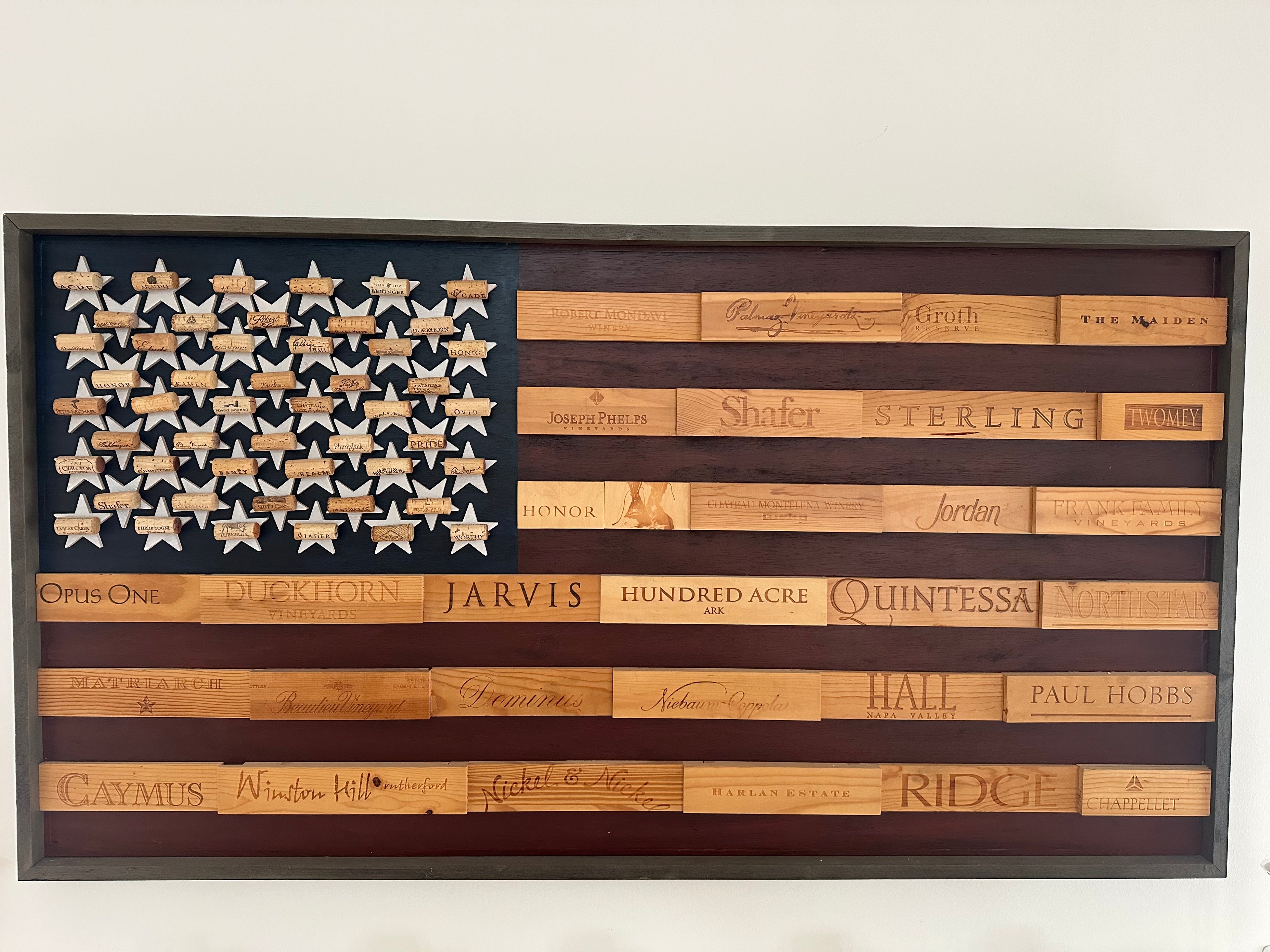 Wooden Wine Box American Flag (3' x 5')