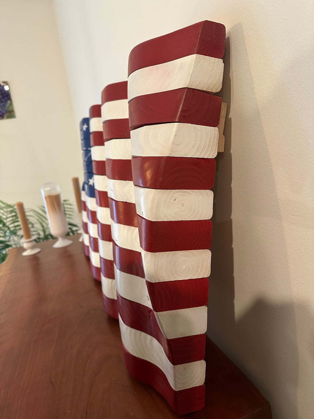 Wavy 1776 Colonial American Flag (20" x 37")
